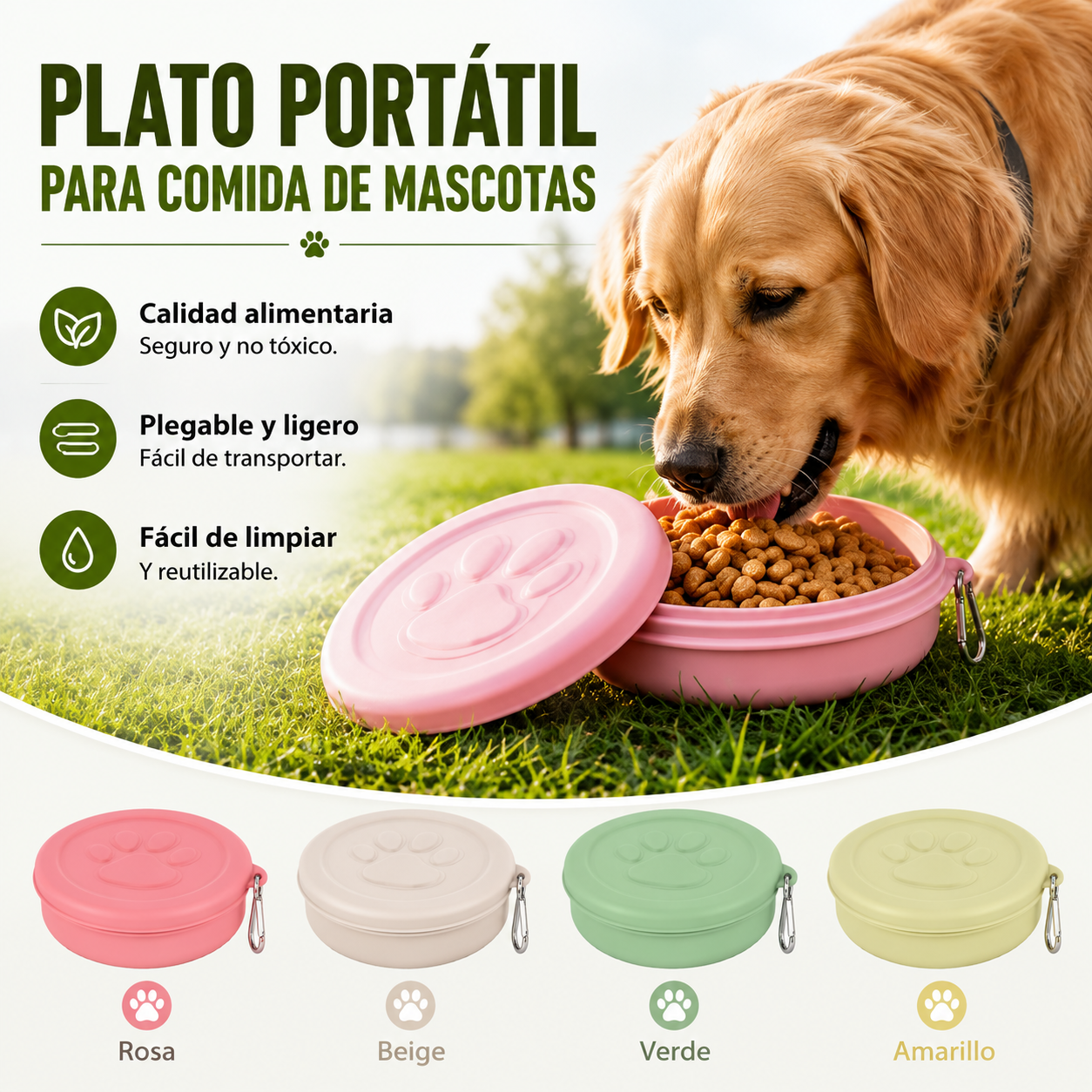 Comedero de Viaje para Mascotas