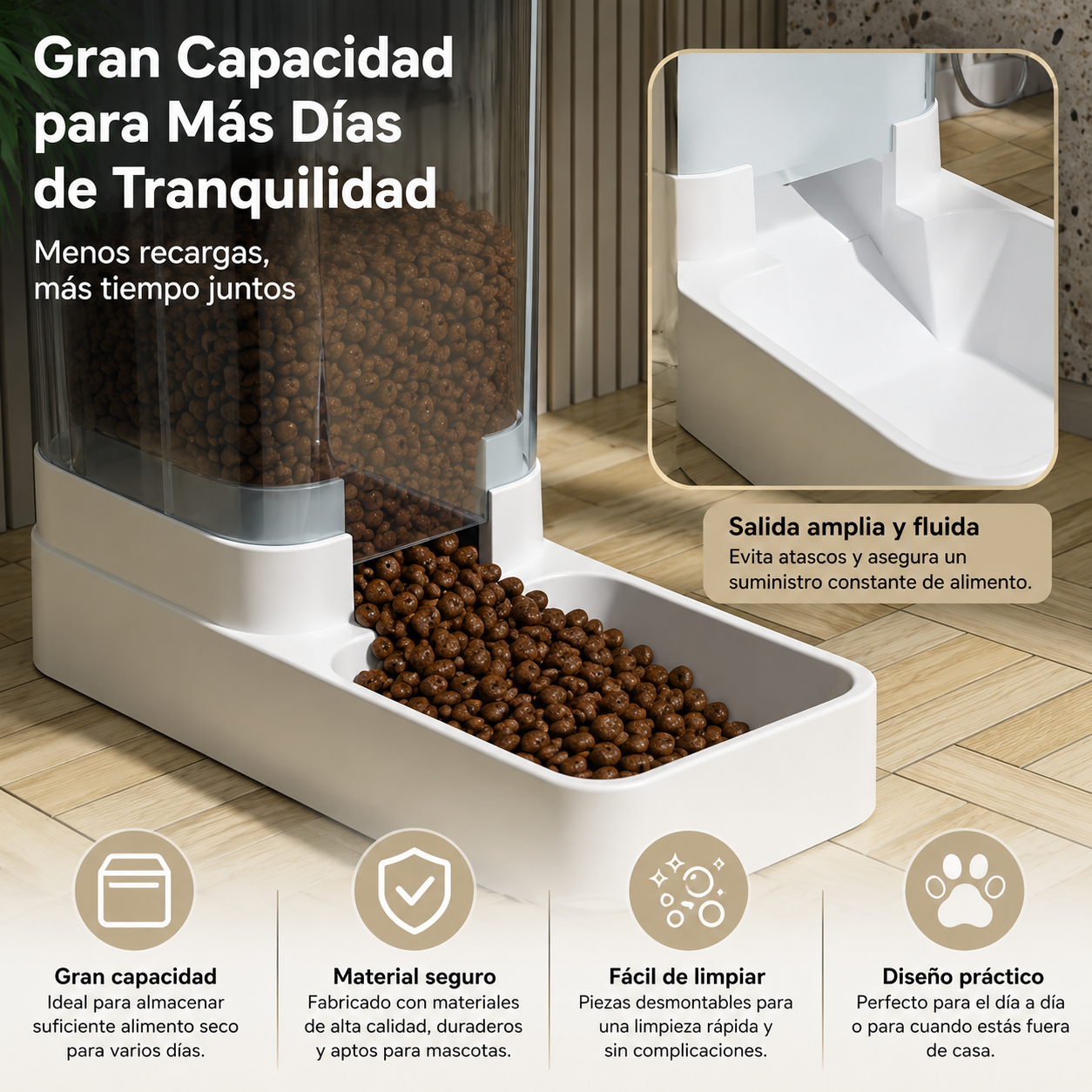 Dispensador Automático de Comida y Agua para Mascotas