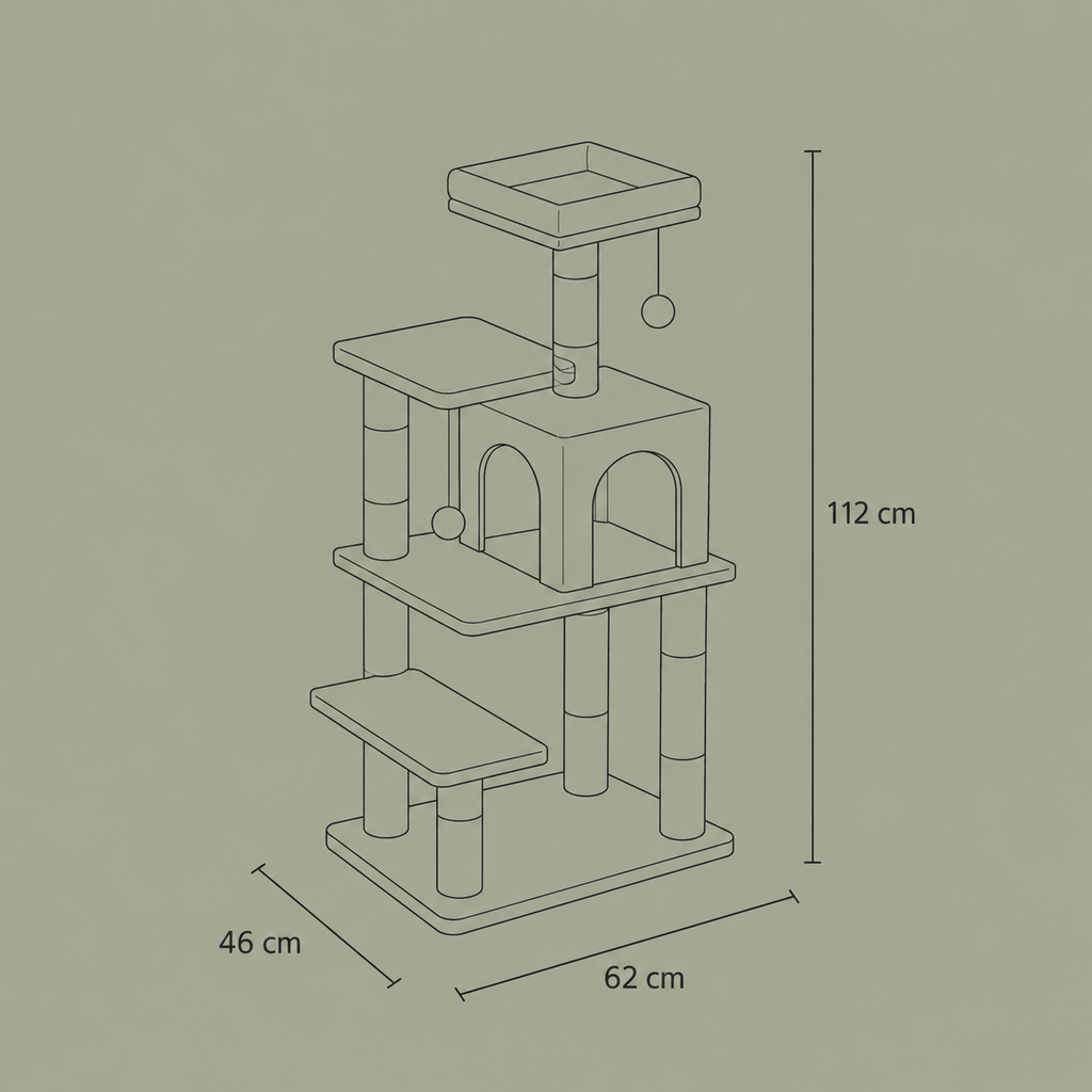 Torre de Actividades para Gatos