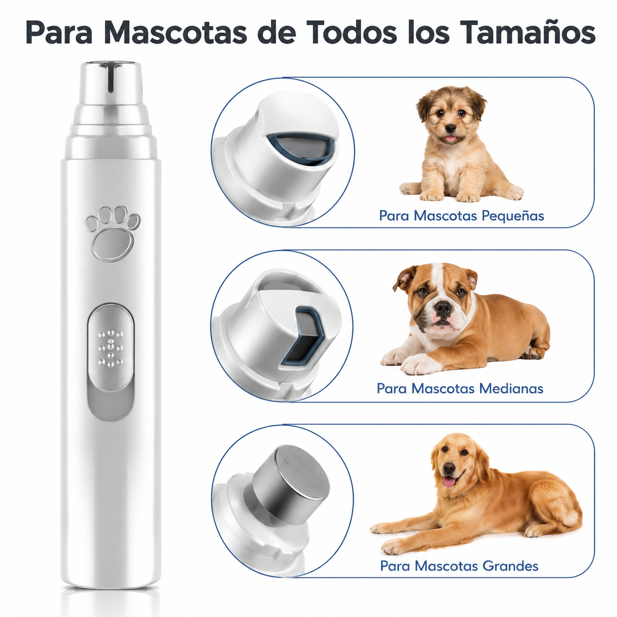 Limador Eléctrico de Uñas para Mascotas