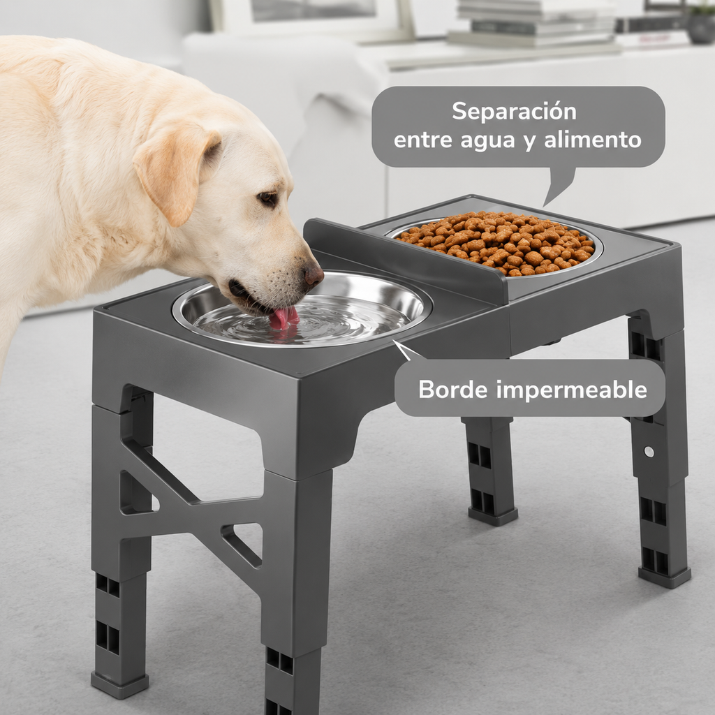 Comedero Elevado Ajustable para Perros