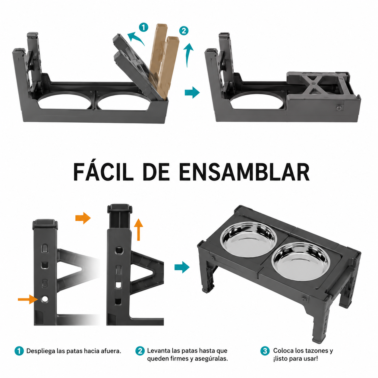 Comedero Elevado Ajustable para Perros
