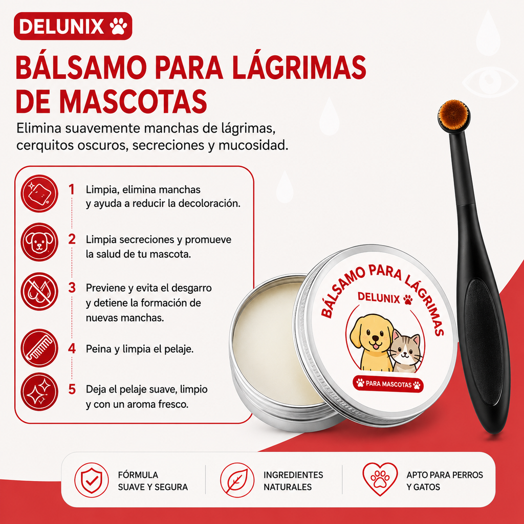 Bálsamo Quitamanchas de Lágrimas para Mascotas