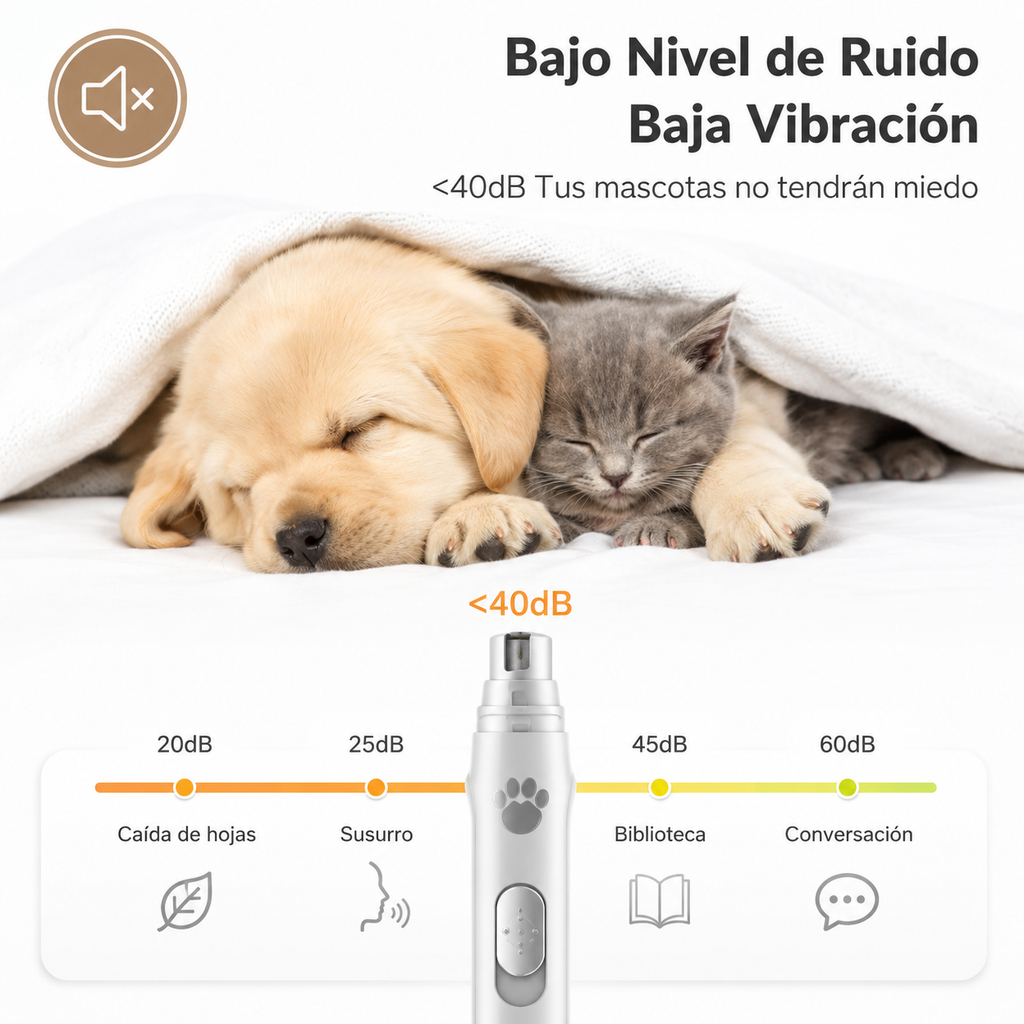 Limador Eléctrico de Uñas para Mascotas